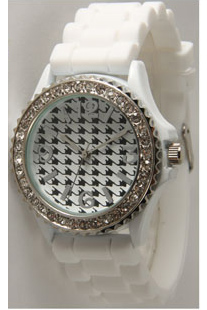 Hounds tooth White Watch